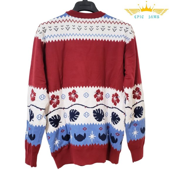 Disney Lilo & Stitch Santa Stitch Women's Light-Up Holiday Sweater New - Picture 3 of 3